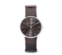 Ally Denovo Heritage Edate Unisex Watch with Leather Strap Analogue Stainless Steel AM5015.1