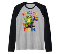 Ally LGBTQ Pride Month Frog Sounds Gay I'm in Raglan Baseball Tee