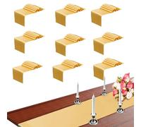ALLY-MAGIC 10 Pack Gold Satin Table Runners 12x108 Inch Silk Table Runner for Wedding Party Birthday Decoration fit Rectange and Round Table Y30-CDSDZQ (Gold)