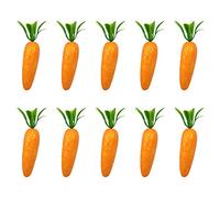 ALLY-MAGIC 10 x Mini Glitter Carrots, Easter Carrots Bunny Egg Hunt Bonnet Craft Decoration Accessories Mini Artificial Carrot Decorations Easter Decor Y7MNHLBZS (10pcs)