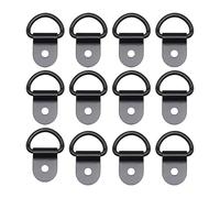ALLY-MAGIC 12Pcs D Rings Heavy Duty Tie Down Anchor Stainless Steel Lashing Ring Hook Load Anchor For Truck Trailer Van Camper Boat Cargo Control Surface Mount Home Use Black Y5DXZXG