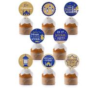 ALLY-MAGIC 16PCS Eid Mubarak Cupcake Toppers, Ramadan Mubarak Cake Decorations, Multicolored, Paper, 10cm x 10cm, Perfect for Eid, Muslim Party, Islamic Party, Birthday, Other Holidays