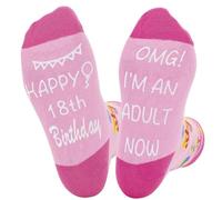 ALLY-MAGIC 18th Birthday Gifts 18th Birthday Socks for Girls Novelty 18 Years Old Present for Daughter Sister Friends Christmas Birth Day Gifts Stocking Fillers Y9FSSRMW(18th)