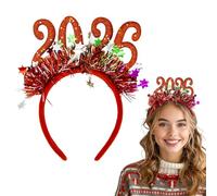 ALLY-MAGIC 2026 Happy New Year Headband Glitter New Year Eve Hair Hoop Star Sequins Hairband Hair Accessories for Christmas 2026 New Year Party Supplies Y7SFXNFG