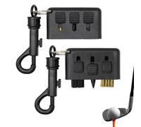 ALLY-MAGIC 2PCS Golf Club Cleaner Brush, 3 in 1 Portable Golf Slot Cleaning Brush Golf Brush Cleaning Ball Kit Tool Cleaner for Retractable Groove Pocket Accessories Y4GEFSKS