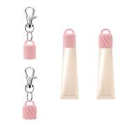ALLY-MAGIC 2pcs Lip Balm Keychain Cap 2 Style Portable Lipgloss Cap with Keyring Pink Cute Lipgloss Holder Keychain for Woman Ladies Summer Fridays 0.59in Diameter Lip Balm Y6CCYSLM