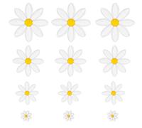 ALLY-MAGIC 40PCS Daisy Flower Iron On Patches, 4 Sizes Cute Embroidery Applique Patches, Stylish Flower Patch for Jeans, Jackets, Caps, Dress, Bag DIY Y11CJTPBD