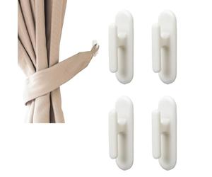 ALLY-MAGIC 4Pcs Blind Cord Winder, Window Cord Winder White Safety Back Self Adhesive Curtain Hooks Wrap Cleats for Home Office Window Blinds Curtains Sun Shades RopesY4CLGG