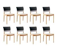 ALLY-MAGIC 8Pcs Dining Chair Back Covers Elastic Polyester Dustproof Backrest Slipcover Washable Removable Chair Protector for Office Home Dining Room Y30-FCYBT