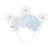 ALLY-MAGIC Christmas Snowflake Headband, Glitter Snowflake Head Bopper Merry Christmas Tinsel Hairband Xmas Hair Band for Xmas Party Favors Supplies Y4XHXSFG