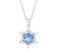 ALLY-MAGIC Christmas Snowflake Necklace Silver Blue Snowflake Pendant Necklace with Crystal Christmas Jewellery Gifts for Women Girls Y8SYXHXL