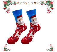 ALLY-MAGIC Christmas Socks Christmas Thermal Socks for Ladies Women Cotton Ankle Sock, Warm Knitting Women Sock with Santa Clause for Family Xmas Gift Y11MLLRW