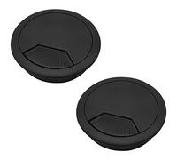 ALLY-MAGIC Desk Grommets, Desk Plastic Grommet for Home & Office, 2PCS Round Cord Cable Hole Cover, Computer Desk Cable Grommets, 60mm(2.36 inch) Y9DNZXKG (Black)