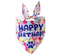 ALLY-MAGIC Dog Bandana for Birthday, Dog Paw Bandana for Puppy Birthday Celebration Supplies Triangle Pets Kerchief Scarf Party Accessories (Fits to 25-42cm Neck) Y4GGSRFJ