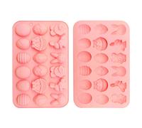 ALLY-MAGIC Easter Silicone Chocolate Mould, 18 Cavity Rabbit Shaped Mold for DIY Chocolate Candy Jelly