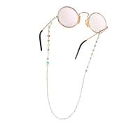 ALLY-MAGIC Eyeglasses Chain, Colorful Bead Glasses Chain Heart Anti-slip Spectacles Cord Sunglasses Strap Lanyard Eyewear Chain for Women Sport and Daily Use Y7AXYJL