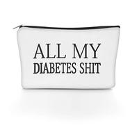 ALLY-MAGIC Funny Diabetic Travel Bag All My Diabetes Shit Bag Diabetes Carrying Travel Bag Gift for Diabetic Emergency Patient Travel Pouch Y4ALLLXB (All)