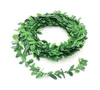 ALLY-MAGIC Garland Foliage Green Leaves 7.5m Artificial Flower Vines Garland Greenery Fake Ivy Artificial Wreath Fake Vine for Wedding Party Wall Crafts Home Decor Vines Y2-FZLYTT