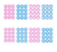 ALLY-MAGIC Gender Reveal Stickers, 96 Pcs Team Boy and Girl Labels Stickers Blue Pink Round Sticker Baby Reveal Game Voting for Baby Shower Party Decoration Supplies Y4FLXBTZ
