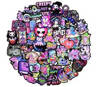 ALLY-MAGIC Gothic Stickers, Laptop Car Scrapbook Phone Skateboard Suitcase Luggage Bike Vinyl Waterproof Aesthetic Personalized Stickers for Teens Boys Girls Adults Children Y6-HAKTTZ(1)