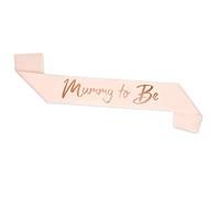ALLY-MAGIC Mummy to Be Sash, Pink and Gold Foiled Baby Shower Satin Sash Mum to Be Baby Shower Favour Party Supplies for Mum Y9-MMJD (Pink)