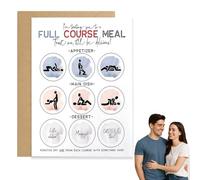 ALLY-MAGIC Naughty Scratch Cards for Him Her, Funny Gifts for Boyfriend, Sexy Valentines Day Scratch Card, Full Course Meal, Rude Surprise Gifts for Birthday Anniversary Wedding Date Night Y11XGKP