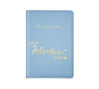 ALLY-MAGIC Passport Holder Cover, PU Leather Passport Cover Case Organiser with Wallet for Credit Card, Money, Business Cards, Passport, Boarding Passes for Women MenY7CSHZJ (Blue)