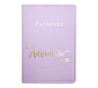 ALLY-MAGIC Passport Holder Cover, PU Leather Passport Cover Case Organiser with Wallet for Credit Card, Money, Business Cards, Passports, Boarding Passes for Women MenY7CSHZJ (Purple)