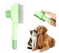 ALLY-MAGIC Pet Combs for Cats and Dogs, Self Cleaning Pet Grooming Brush with Smooth Handle, Release Button Shedding Brushes for Kitten Puppy Pets Clean Tools Y4CWSMS