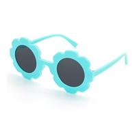 ALLY-MAGIC Round Flower Sunglasses Kids Sunglasses Cute Round Sunglasses Lovely Outdoor Beach Protection Children Girl Boy Gifts Y6-TYHMJ (Blue)