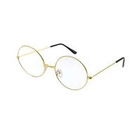 ALLY-MAGIC Round Glasses, Retro Eyeglasses Vintage Metal Frame Clear Lens Glasses for Men Women Unisex Cosplay Accessories Y7FGYXYJ