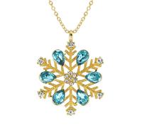 ALLY-MAGIC Snowflake Necklace for Women Gold Blue Snowflake Pendant Necklace with Crystal Christmas Jewellery Gifts for Women Girls Y7LJXHXL