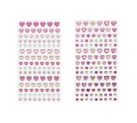 ALLY-MAGIC Stick on Earrings for Girls, 3D Heart-Shaped Children's Adhesive Earrings, Self-Adhesive Glitter Craft Crystal Stickers for Toddlers Y4ETZTEH