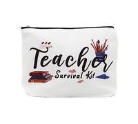 ALLY-MAGIC Teacher Appreciation Gifts, Teacher Survival kit Thank You Gifts for Women Best Teacher Ever Makeup Bag Teacher Gifts from Student for Teacher Day Graduation Birthday Gifts Y7JSFBD (Plane)