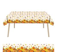 ALLY-MAGIC Thanksgiving Table Cloth, Autumn Table Cloth Plastic Rectangular Plastic Wipe Clean Tablecloth Fall Party Tablecloth for Thanksgiving Harvest Table Decorations, 137 x 274cm Y4FYZB