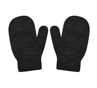 ALLY-MAGIC Toddler Knitted Mittens, Stretch Gloves Winter Warm Soft Baby Mittens Y6-CSLZST (Black)