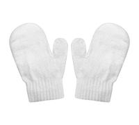 ALLY-MAGIC Toddler Knitted Mittens, Stretch Gloves Winter Warm Soft Baby Mittens Y6-CSLZST (White)