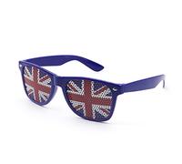ALLY-MAGIC Union Jack Glasses, British Flag Sunglasses, Platinum Jubilee Party Decorations, King Charles III Coronation Souvenir Glasses, Blue Frame Summer Eyewear Retro Prop Y5YGGQYJ