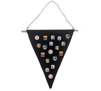 ALLY-MAGIC Wall Hanging Brooch Storage Case, Canvas Pin Badge Display Banners Enamel Pin Display Display Stand Organizer for Earrings Necklace Pin Lapel Badge Collection Y4HZSNQ