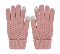ALLY-MAGIC Women's Pink Acrylic/Polyester Winter Knitted Gloves - Touch Screen, Thermal, One Size - Warmth, Fashion, Practicality & Protection