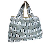 allydrew Large Foldable Tote Nylon Reusable Grocery Bags, Penguins
