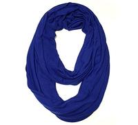 allydrew Soft Lightweight Jersey Knit Solid Color Infinity Scarf Jersey Circle Scarf, Royal Blue, One Size