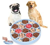 ALLYGOODS Silicone Slow Feeder Dog Bowls Large Breed/Medium Sized Dog/Small Breed - Food for Large/Medium/Small Dishes Big/Large/Medium/Small Dogs Feeder, Blue