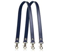 Allzedream 2 Pack Genuine Leather Handbag Shoulder Bag Replacement Strap, Navy blue, M