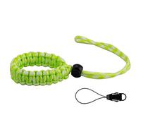 Allzedream Camera Wrist Strap Paracord Bracelet Photography Accessories Adjustable for DSLR Binocular Cell Phone (Light Green White)