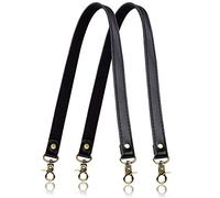 Allzedream Genuine Leather Shoulder Bag Replacement Strap Canvas Sewing, Pack of 2, black, 28 (EU), Modern
