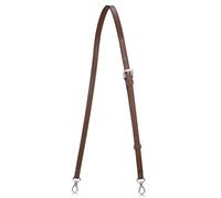 Allzedream Leather Purse Strap Replacement Crossbody Handbag Long Adjustable (Dark Brown, Silver Hardware)