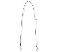 Allzedream Leather Purse Strap Replacement Crossbody Handbag Long Adjustable, White, Silver Hardware, 0.6 inches (1.5 cm), Classic