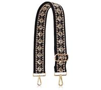 ALLZEDREAM Purse Strap Crossbody Replacement Handbag Shoulder Bag 2" Wide Adjustable Embroidered Lace Sequins, Sequin Black, 5 cm, Modern