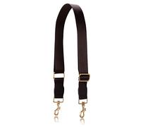 Allzedream Wide Purse Strap Replacement Crossbody Shoulder Bag Adjustable, Chocolate Gold Leather, M, Modern